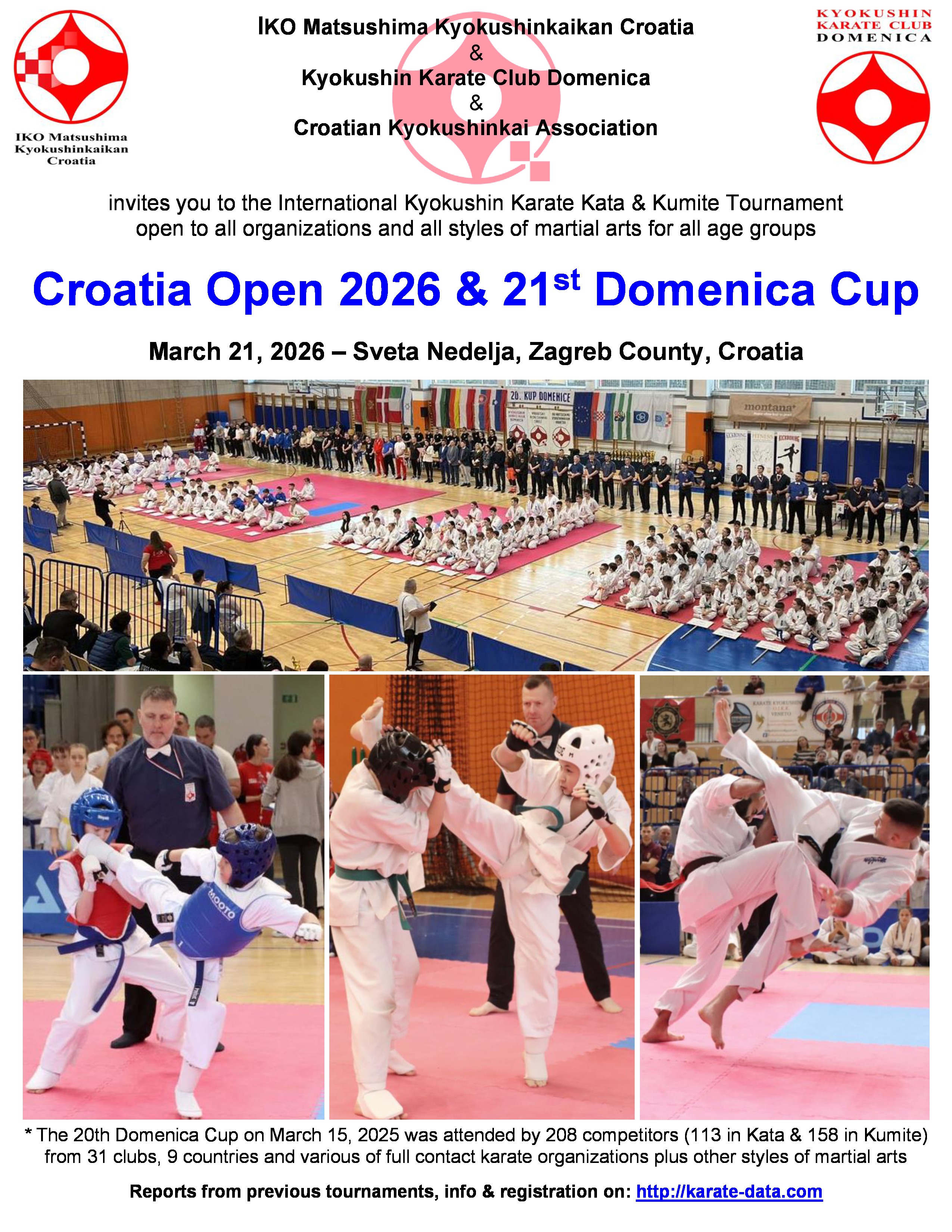 Poster Croatia Open 2026 and 21st Domenica Cup 21 03 2026