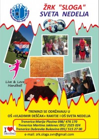 Ženski rukometni klub "Sloga" - plakat